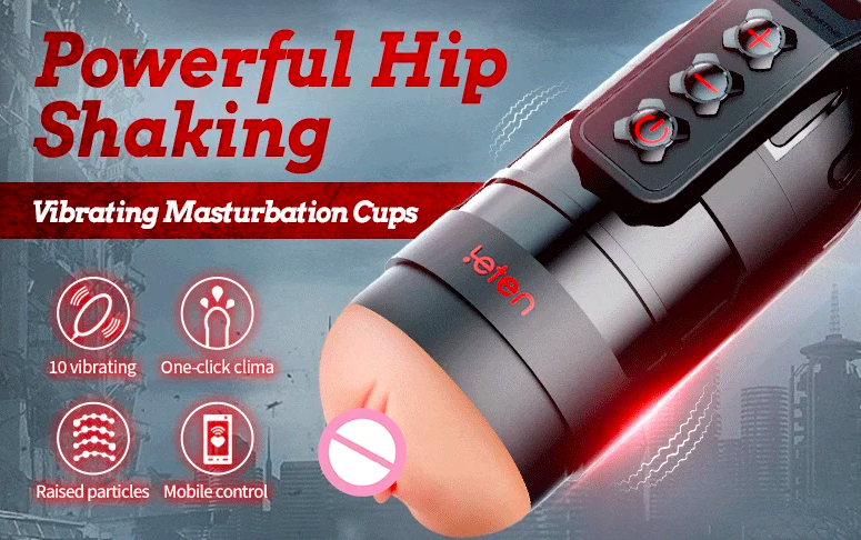 Âm đạo giả Leten Thunder đa chế độ rung bú mút điều khiển qua app